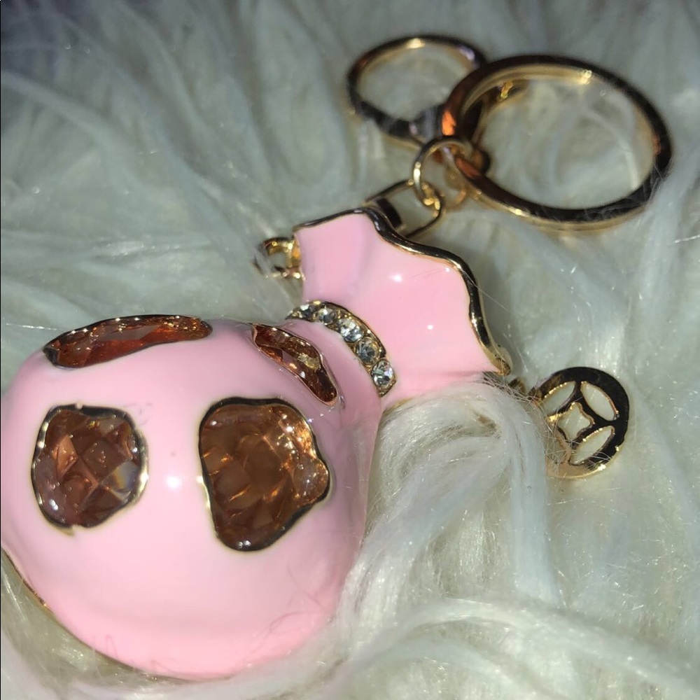Pink Jewel Bag Keyring - Picture 3 of 4